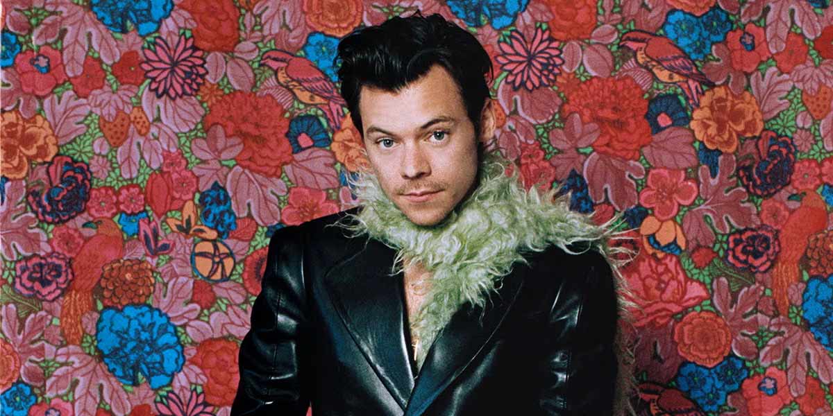 Harry Styles with Green Boa